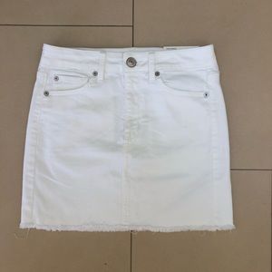 American Eagle White Jean Skirt